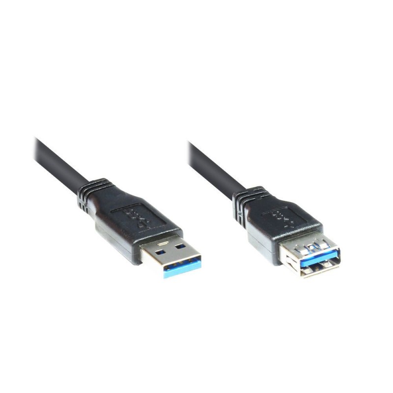 Good Connections USB 3.0 Verlängerungskabel 0,5m St. A a Bu. A Nero